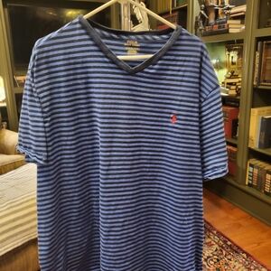 Polo by Ralph Lauren Navy Blue and light blue Striped Short Sleeve Tee